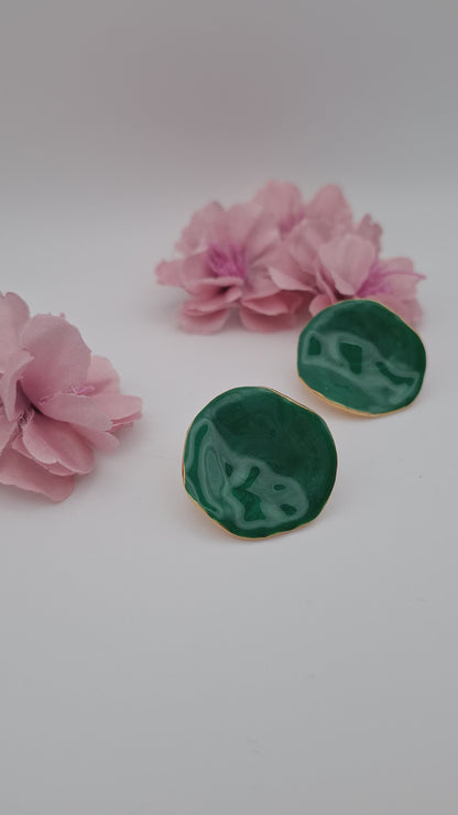 Emerald Waves Earrings